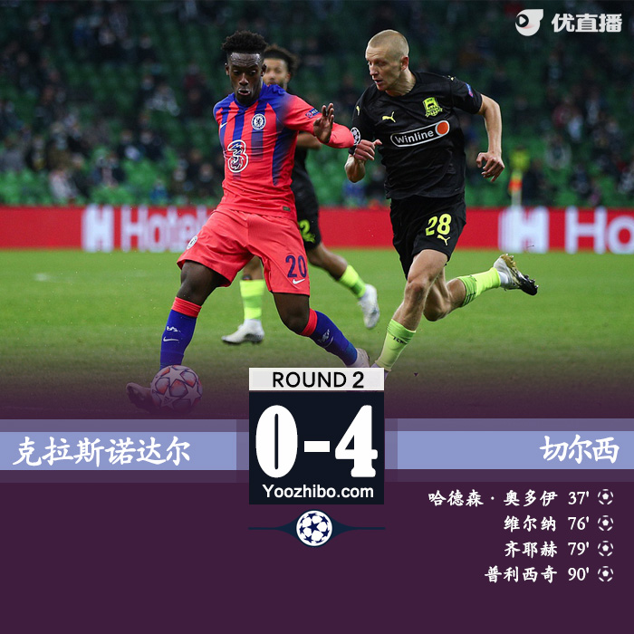 <a href=/zuqiusheji/chelsea/ target=_blank class=infotextkey>切尔西</a>4-0克拉斯诺达尔