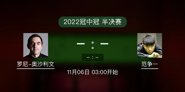 <a href=/tiyusheji/aslw/ target=_blank class=infotextkey>奥沙利文</a>vs范争一赛事前瞻和交手记录