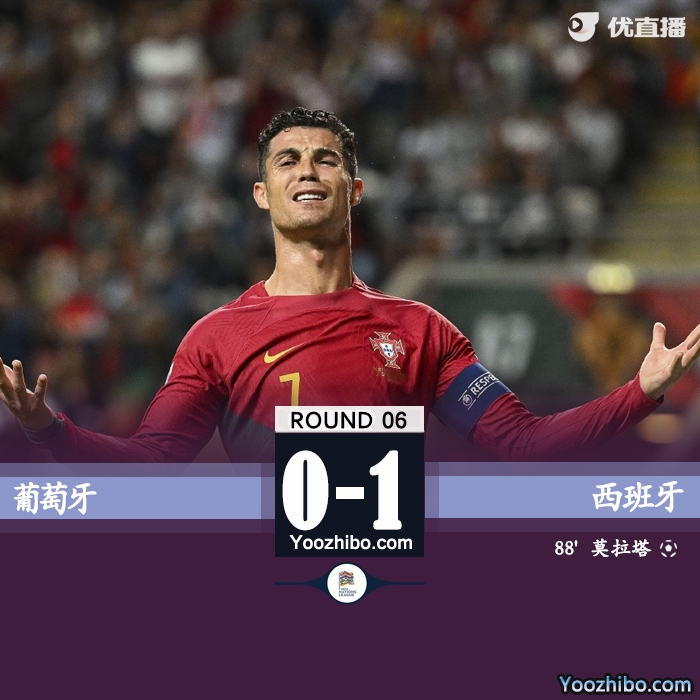 西班牙1-0葡萄牙 莫拉塔88分钟绝杀C罗失良机
