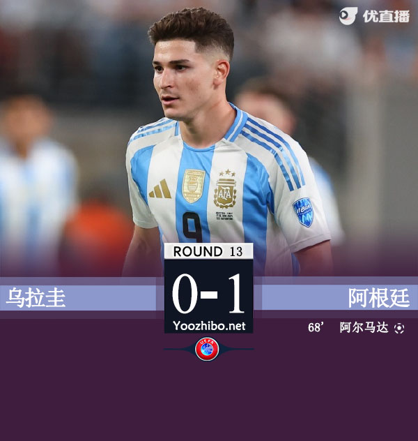阿根廷1-0乌拉圭6分领跑 阿尔马达世界波冈萨雷斯染红