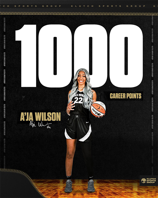 阿贾-威尔逊书写 WNBA 历史，单赛季总得分破千 詹姆斯道贺